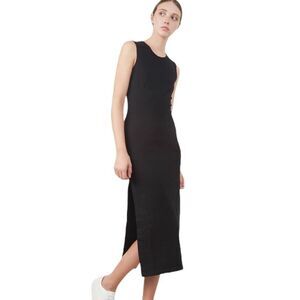 Hemsmith Aiden Black Sleeveless Whimsigoth Modern Form Fitting Maxi Dress Small